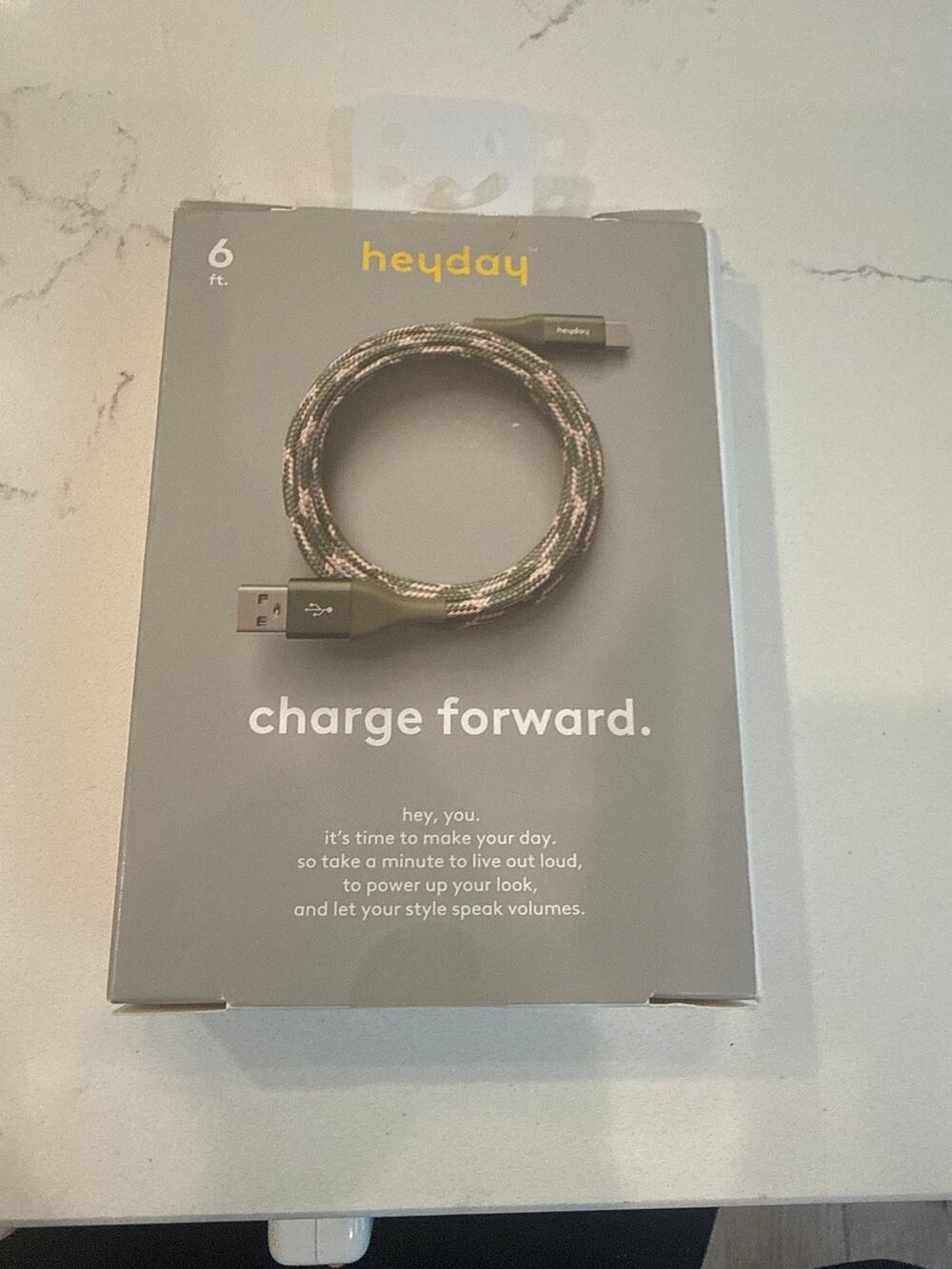 heyday charging cable 6’
